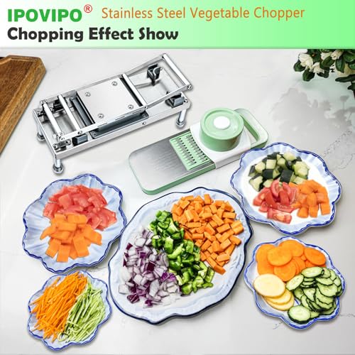 Vegetable Chopper with 10 Blades - Food Processor for Onion Potato & Veggie Slicing