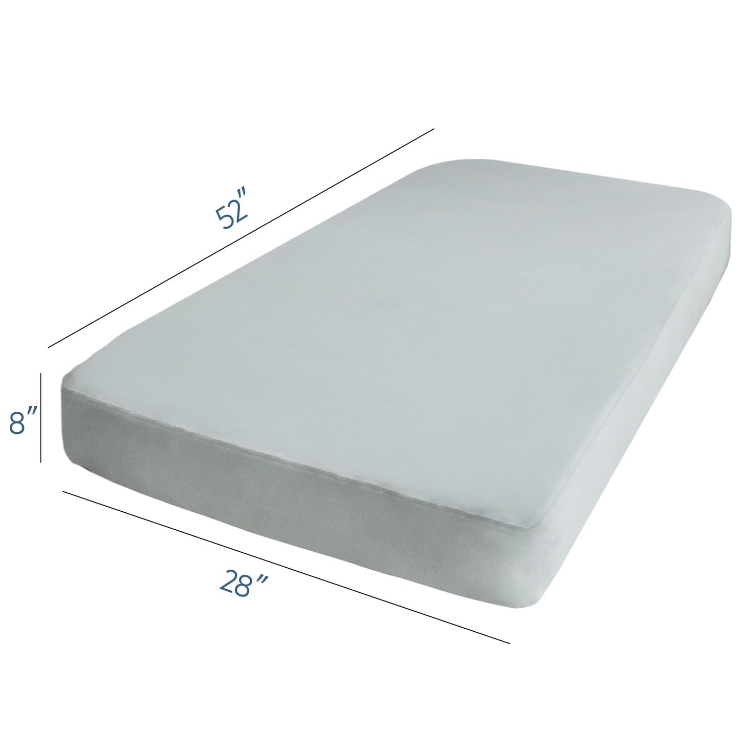 Stretchy Crib Sheets for Boys Girls, 2 Pack - Fitted Crib Sheets Neutral for Standard Crib and Toddler Bed Mattress 52" x 28", Soft and Breathable, Grey