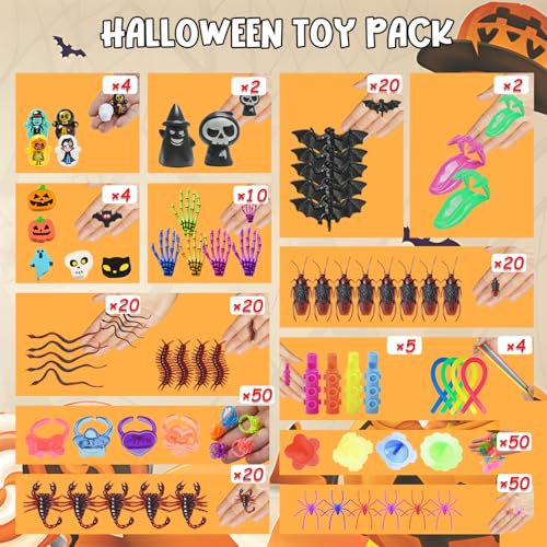 Halloween Party Favors Set with 40+ Fidget Toys for Kids - Bulk Halloween Goodie Bag Stuffers