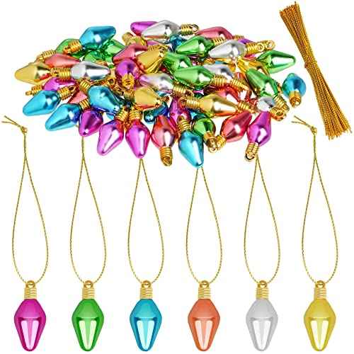 100 Pieces Christmas Balls Ornaments Plastic Bulb Beads Shatterproof Hanging Balls Colorful Christmas Tree Pendant Ornaments Holiday Party Decoration