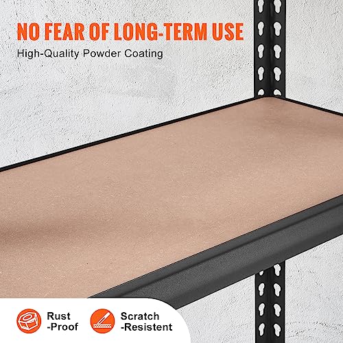 Heavy Duty 5-Tier Adjustable Storage Shelves 36x18x72 inches - MDF Variation