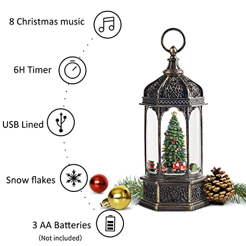 Large Snow Globes,Christmas Globes Lantern, Train Battery-Powered