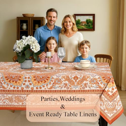 Kashmiri Paisley Square Cotton Tablecloth 54x54 Inch - CPC Printed