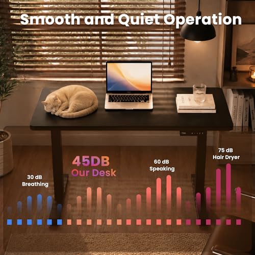 ExaDesk 35" x 20" Classic Black Electric Standing Desk for Small Spaces