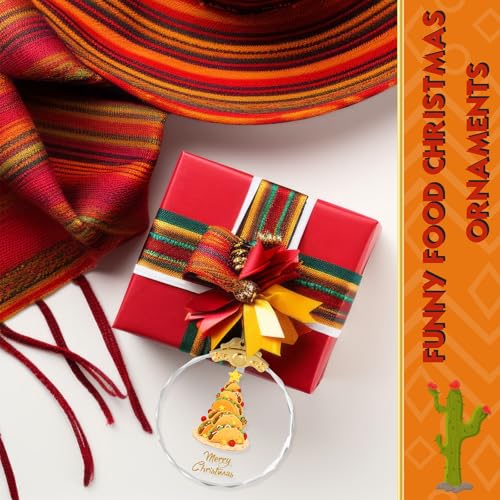 Soulchen Crystal Taco Christmas Ornament – Mexican Food Tree Decoration 2.68in