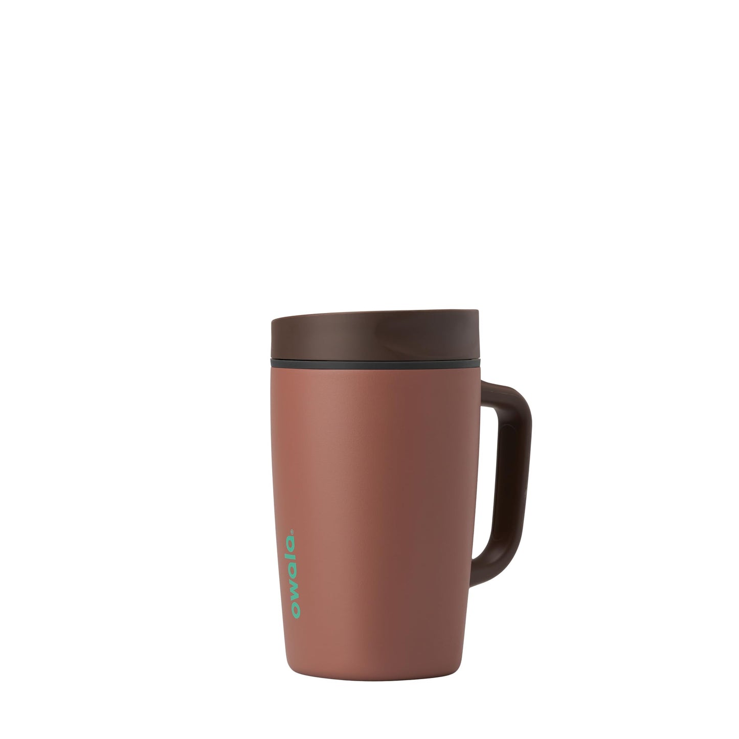 Owala SmoothSip Slider Stainless Steel Insulated Travel Mug with Handle, 100% Leak Proof, For Hot and Cold Drinks, Travel Friendly with Sliding Lock Lid, 12oz, BPA Free, Leak Proof, Cozy Cocoa