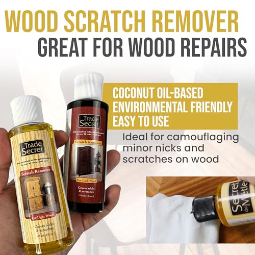 Wood Furniture Repair Kit with Polish, Light & Dark Wood Sticks & Cloth
