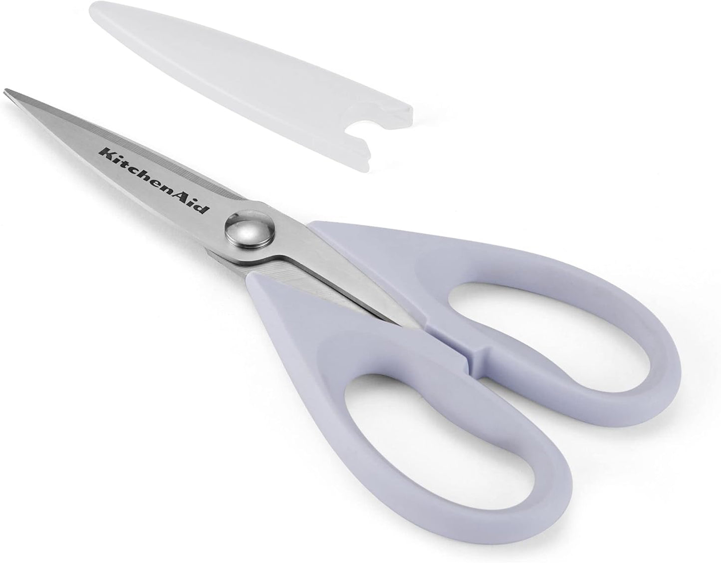 KitchenAid Kitchen Shears - Durable Stainless Steel Scissors with Soft Grip Handle | 8.72 Inch, Lavender Cream (Pack of 2)