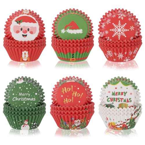 600 Pcs Paper Baking Cups Cupcake Wrappers,Christmas Cupcake Liners