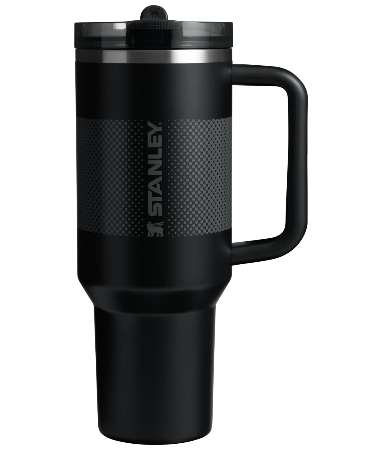 STANLEY Quencher ProTour Flip Straw Tumbler with Leakproof Lid 40 oz | Built-In Straw and Handle | Cup Holder Compatible for Travel | Insulated Stainless Steel Cup | BPA-Free | Black Fade