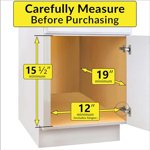 LYNK PROFESSIONAL® Select 11.5W x 18D Under Sink Kitchen Organizer - Chrome Finish, Wood Variation