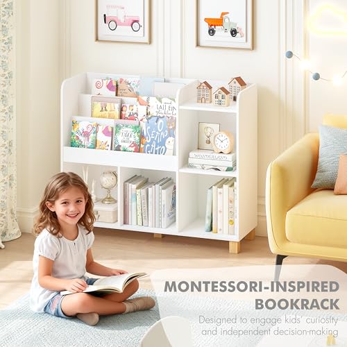 Kids Bookshelf and Toy Storage Cube Organizer - Child-Friendly, Safe & Sturdy