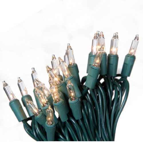Noma/Inliten Holiday Wonderland 100-Count Clear Christmas Light Set,Green Wire