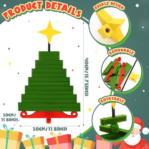 Christmas Tree Wooden Lollipop Holder Stand 28 Hole Xmas