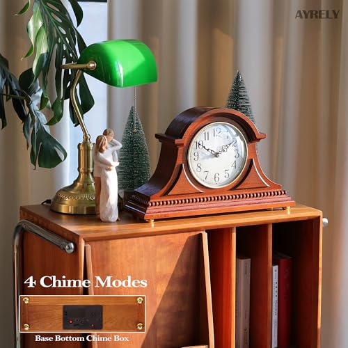 AYRELY® Grandfather Mantel Clock with Hour/Quarter-Hour Chime,
