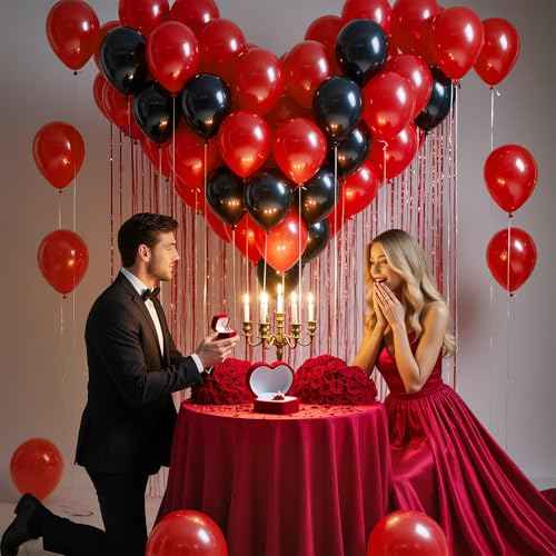 Red Balloons 100 Pack 12 Inch Red Latex Balloons for Graduation Wedding Valentine's Day Christmas Engagement Birthday Party Decorations