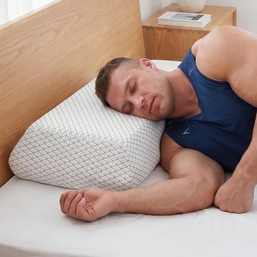 High Profile Thick Firm Support Bed Pillow for Heavy & Big Guys - 6.3" Height