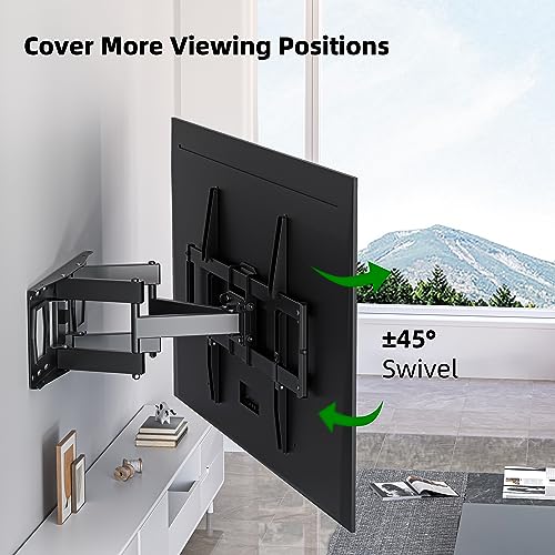 37-84 Inch Full Motion TV Wall Mount with Swivel & Tilt for Flat Screens