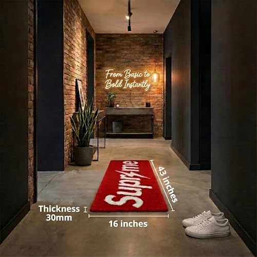 42x14 Soft Fluffy Gaming Rug Wall Decor - Non Slip & Washable - Hypebeast Room Accent