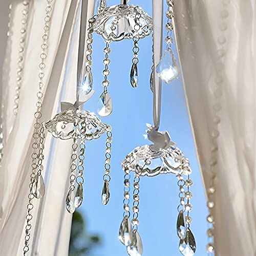 12 Pcs Crystal Diamond Hanging Ornaments for Christmas Tree Clear Teardrop Prisms Chandelier Pendants Crystal Hanging Glass Beads for Thanksgiving Valentines Wedding Anniversary Party Decor