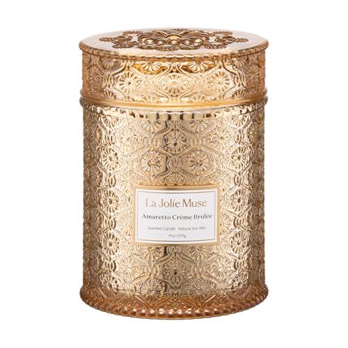 Amaretto Crème Brûlée Scented Candle - 19oz Vegan Soy, Wooden Wick, 90H Burn