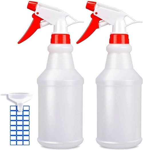 JohnBee Spray Bottles - 16oz Adjustable No-Leak Bottles for Cleaning Solutions | Ideal for Plants, Pets, and BBQ