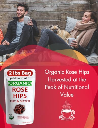 Organic Rosehip Shells - 2lb Bulk Pack with Variation Rosehip Shells / 32 Ounce