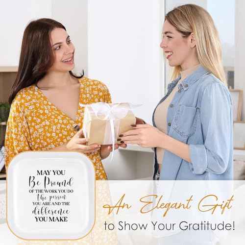 PUDDING CABIN Thank You Gift, Appreciation Employee Teacher Nurse Coworker Colleague Retirement Gift for Woman Jewelry Dish ? May You Be Proud of the work You do ? Gift for Team