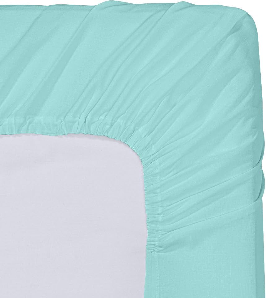 Utopia Bedding Twin XL Fitted Sheets - Soft Brushed Microfiber - Deep Pockets, Spa Blue - Bulk Pack of 2