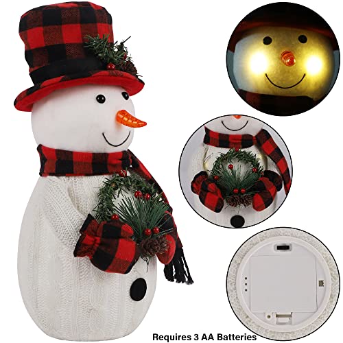 Sancodee Lighted Snowman Christmas Decor - Indoor 12" Style 2