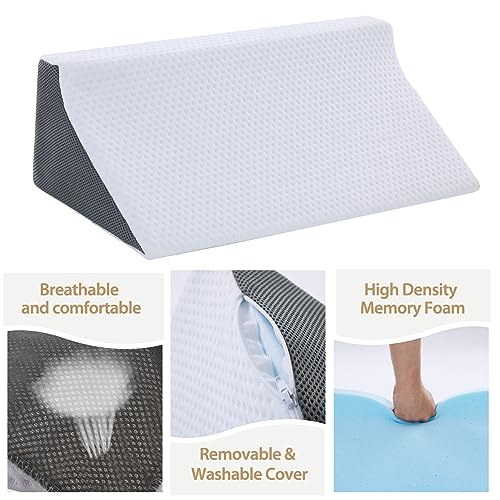 Touchutopia Gray White 20-Inch Wedge Pillow for Side Sleepers & Recovery