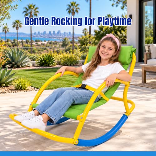 PLATPORTS Adventurer Oversized Sensory Rocking Chair for Kids Ages 5–7, Indoor & Outdoor