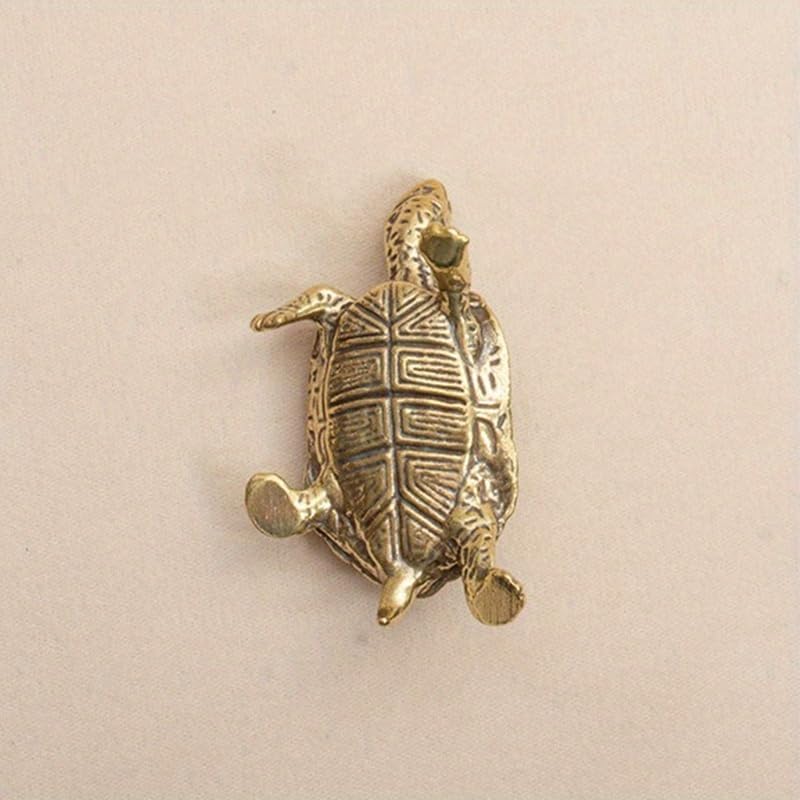 Skiennix Brass Vintage Turtle Figurine - Unique Home Ornament | Perfect Gift for Animal Lovers, 1PC