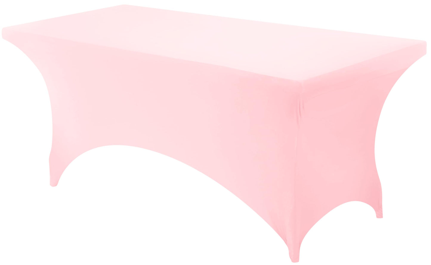 Utopia Kitchen Spandex Tablecloth 1 Pack [6FT, Pink] Tight, Fitted, Washable and Wrinkle Resistant Stretch Rectangular Patio Table Cover for Event, Wedding, Banquet & Parties [72Lx30Wx30H Inch]