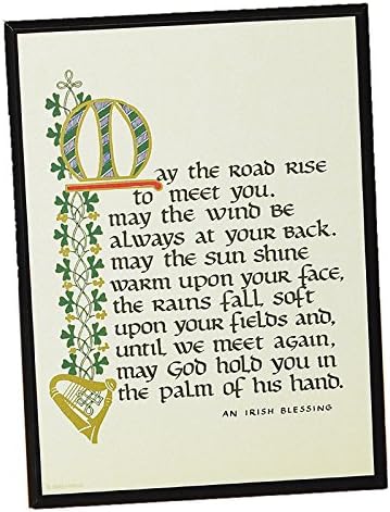 May the Road Rise Plaque - Inspirational Wall Art, 5.63x7.63", Black