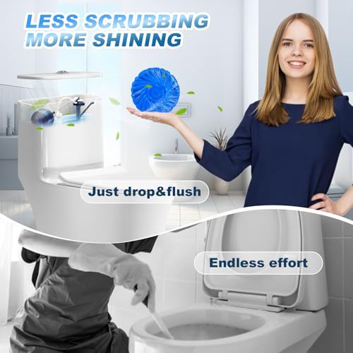 KIISIISO 54 Pack Toilet Bowl Tablets - Automatic Bathroom Cleaner & Deodorizer