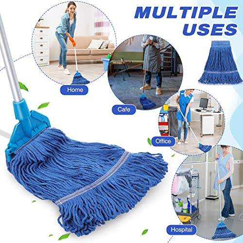 16 Pcs Commercial Cotton Mop Heads Replacement Looped End 27.6 Inch Heavy Duty