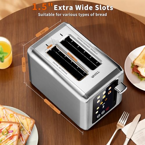 2-Slice Toaster with Touch Screen & Wide Slots - Silver