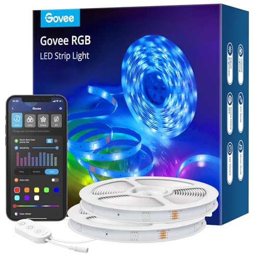 Govee RGB LED Strip Lights 32.8ft Smart Indoor Lighting with Voice Control