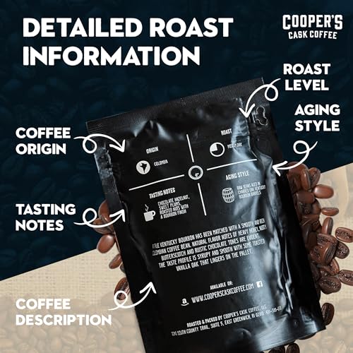 Barrel-Aged Coffee Gift Set - Whole Bean 4 Ounce Pack of 4 - Specialty Coffee