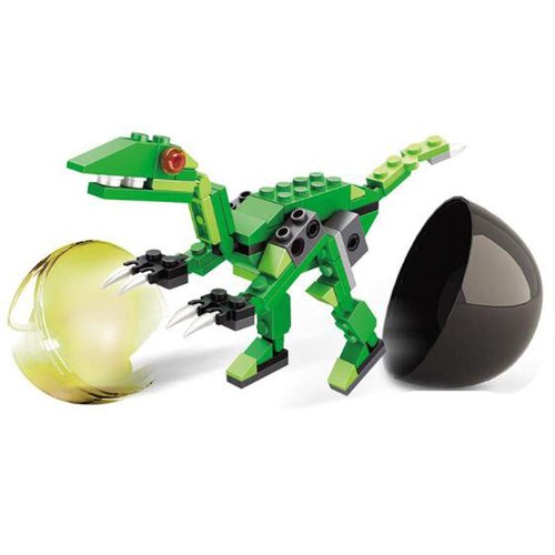 Anditoy 4 Pack Dinosaur Building Blocks Toys in Jumbo Eggs for Kids Boys Girls Easter Basket Stuffers Fillers Gifts Party Favors