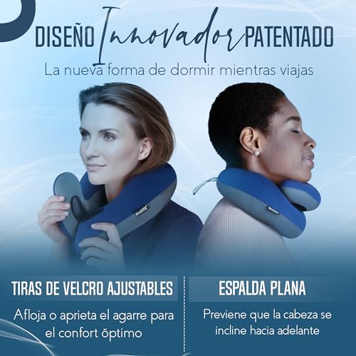 Travel Neck Pillow 2-Pack - Supportive Memory Foam for Airplanes & Car Travel