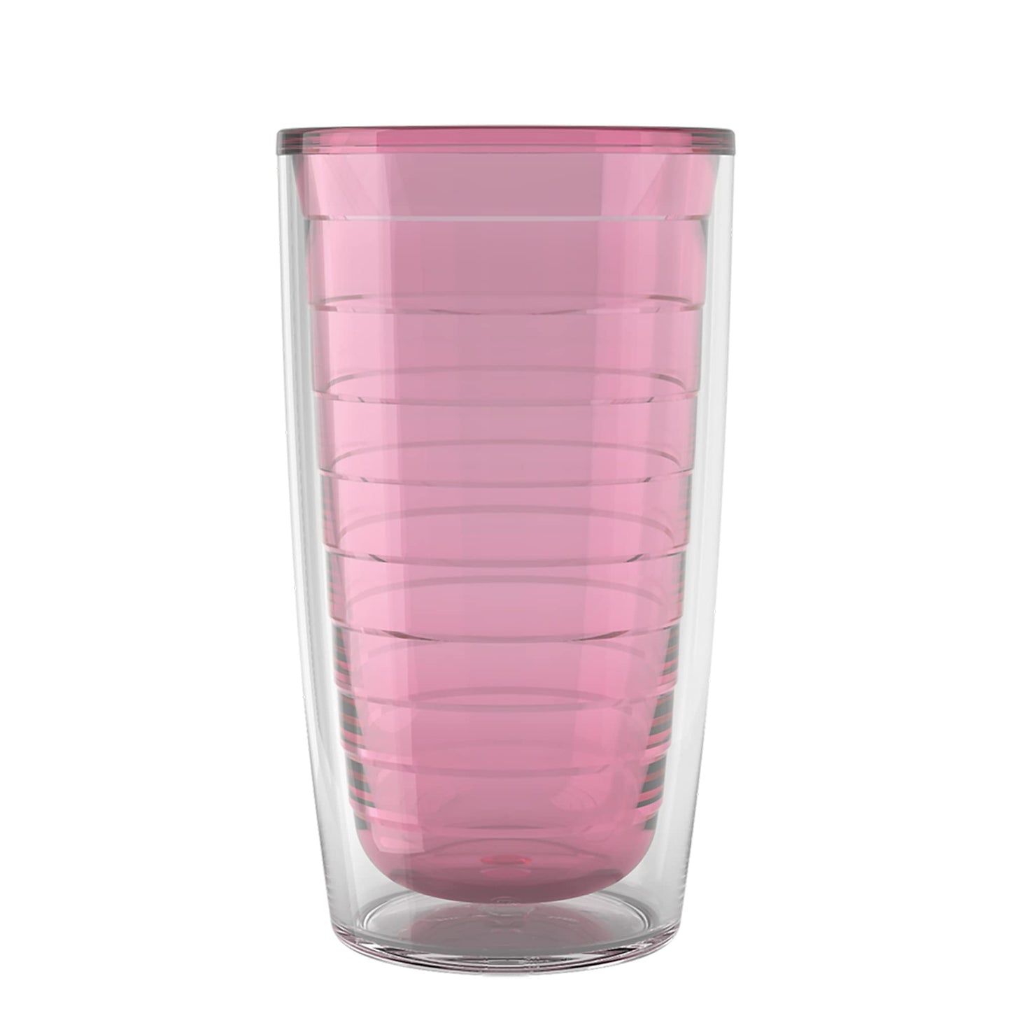 Tervis Clear & Colorful Tabletop Made in USA Double Walled Insulated Tumbler Travel Cup Keeps Drinks Cold & Hot, 16oz, Pink Sand