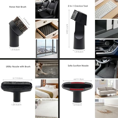 Universal Vacuum Attachment Kit with Hose Adapters & Extension Wand