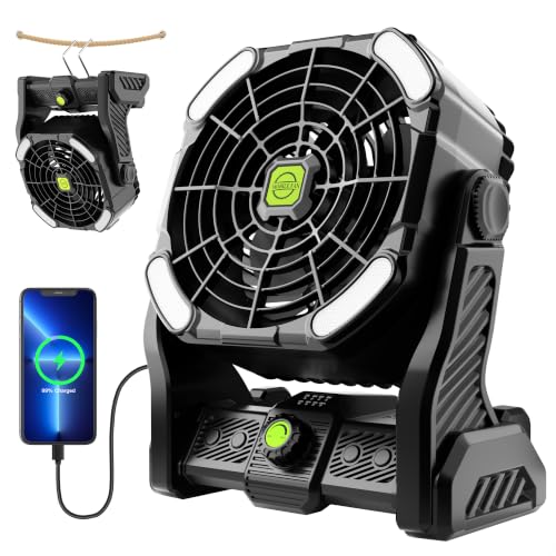 Battery Powered Fan Rechargeable Portable Camping Tent with Light