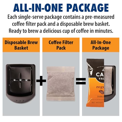 Cafe Valet Regular Dark Roast Coffee Pack - 84 Single-Serve Packets (Variation of THIS listing)