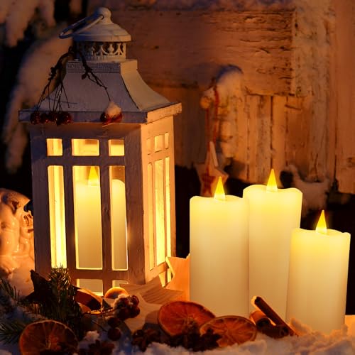 Real Wax Rechargeable LED Flameless Candles with Remote and Timer,USB
