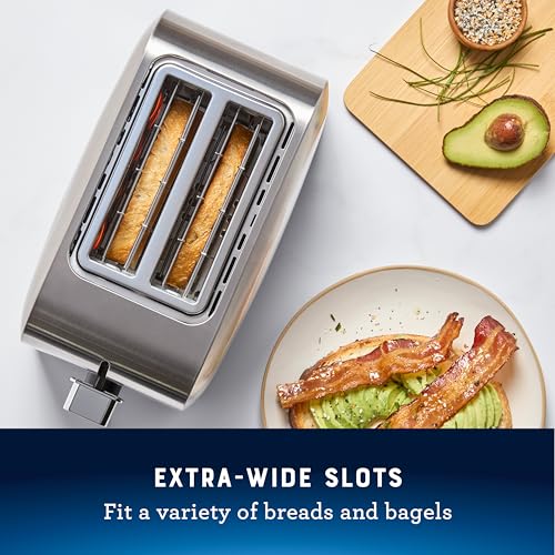 2-Slice Toaster with Extra Wide Slots - Bagel Toaster, Stainless Steel - Oster