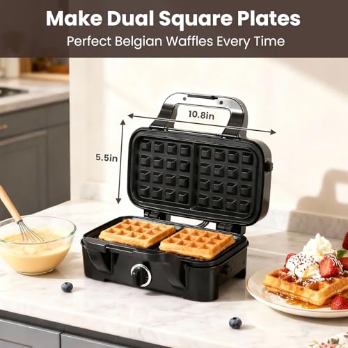 Waffle Maker with Removable Plates 3-in-1 Sandwich & Pancake Maker - Standard Indicator