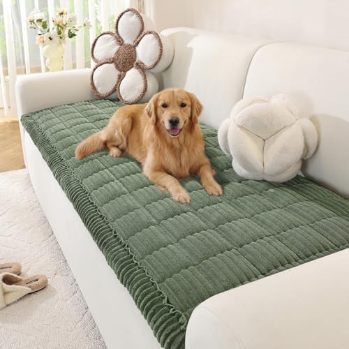 Washable Non-Slip Couch Cover for Dogs - Moss Green, 27.6 x 70.9 Inches